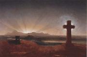Thomas Cole Cross at Sunset oil painting